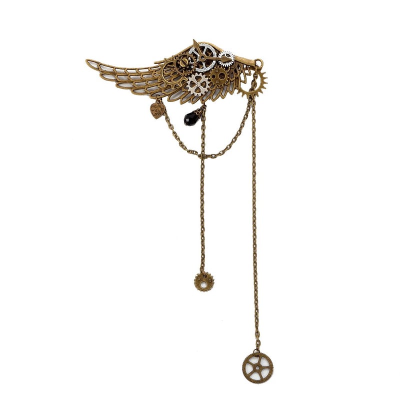 BLESSUME 1pc Vintage Steampunk Hair Clip Unisex Punk Gothic Headwear One Size - Image 1